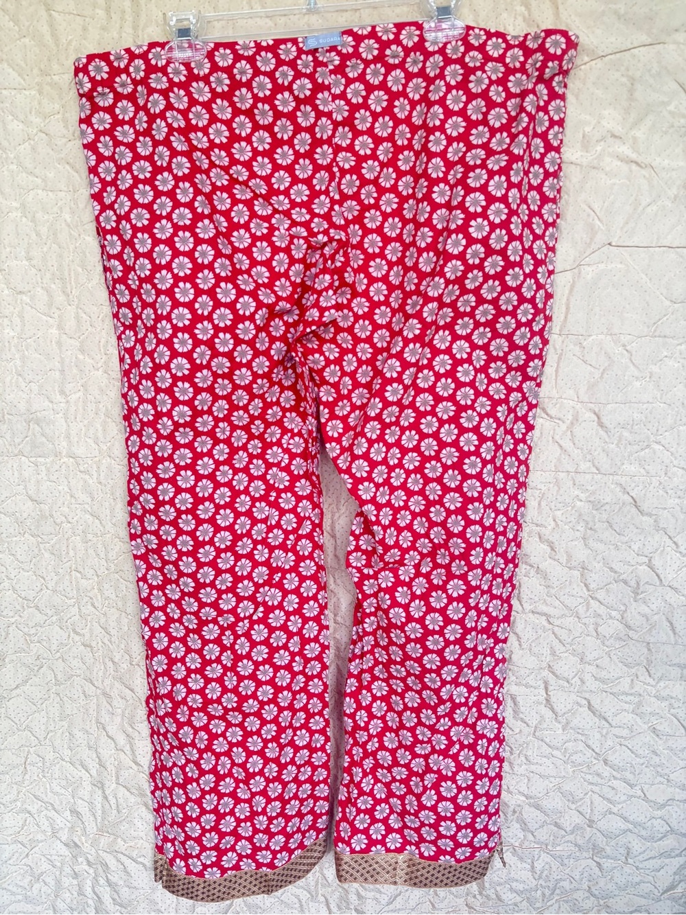 Punjammies By Sudara Sz Medium Vandana Full Cotton Wide Leg Printed Lounge Pants - Picture 3 of 9